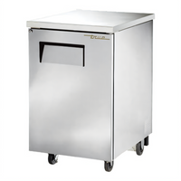 True One-Section Solid Swing Door Back Bar Cooler, Stainless Steel, R290 Refrigeration, 30 6-Packs / 1 Half-Barrel Capacity