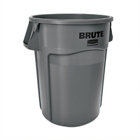Rubbermaid BRUTE 44 Gallon Gray Round Trash Container Without Lid