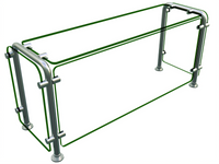 Hatco Flav-R-Shield ED20 Full-Service Single-Sided Tempered Glass Food Shield, 36 x 12 x 18 Inches
