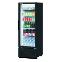 Turbo Air Super Deluxe 19.02 Cu. Ft. Single-Section Glass Door Refrigerated Merchandiser, Bottom-Mounted, Right-Hinged