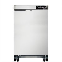 Continental Refrigerator 24-Inch Single-Door Refrigerated Back Bar Cooler with Stainless Steel Top