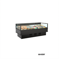 Oasis Mobile Self-Service Refrigerator/Freezer Island Case, 52-1/4 Inch, Convertible 0°F to 40°F
