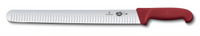 Victorinox Fibrox® HACCP 14-Inch Wide Blade Granton Edge Slicer Knife with Red Slip-Resistant Handle