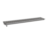 Glastender 24-Inch Drop-In Stainless Steel Drink Rail with Removable Perforated Inserts