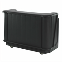 Cambro CamBar Economy System Portable Bar with 80 lb Ice Sink and Speed Rail, Black