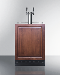 Summit Commercial 24-Inch Dual-Tap Panel-Ready Cold Brew Coffee Kegerator, 5.3 Cu. Ft.