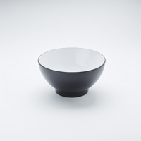 American Metalcraft 85 oz Round Melamine Bowl, Black/White