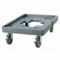 Food Carrier Platform Dolly with Cargo Strap, Gray