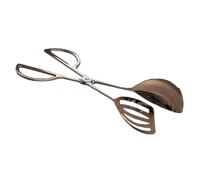 10-Inch Stainless Steel Salad Tongs with Spoon/Spatula Design