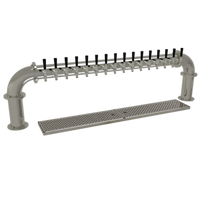 Glastender Pipe Pass-Thru Countertop Draft Dispensing Tower, 16 Faucets, 2 Columns, Glycol-Cooled