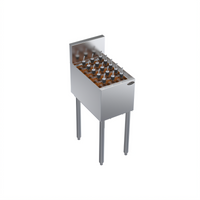 Krowne Royal Series Underbar Stainless Steel Elixir Station, 12 Inch x 18.5 Inch, 15-Bottle Capacity