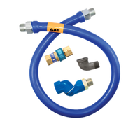 Dormont Blue Hose 1-Inch I.D. x 36-Inch Moveable Gas Connector Hose Assembly with Single Swivel MAX and SnapFast Quick-Disconnect