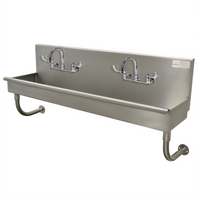 Advance Tabco 48-Inch 2-Station ADA Wall-Mounted Hand Sink with 2 Wrist-Handle Faucets