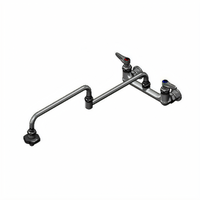 T&S Brass B-0598-CR Wall-Mount Pot Filler Mixing Faucet with 24-Inch Double-Joint Swing Nozzle