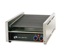Grill-Max 75-Hot-Dog Stainless Steel Stadium Seating Roller Grill with Chrome-Plated Rollers and Analog Controls