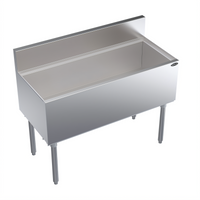 Krowne Royal Series 42-Inch Stainless Steel Underbar Ice Bin/Cocktail Unit, 129 lb Ice Capacity, 12-Inch Deep Liner