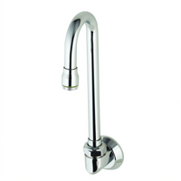 T&S Brass Wall-Mounted Dummy Swivel Gooseneck Spout with Stream Regulator Outlet