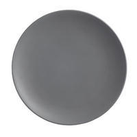 American Metalcraft 9-Inch Round Coupe Matte Gray Melamine Plate