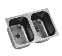 Eagle Group FDI-24-24-13.5-2 Two-Compartment Weld-In Sink with 24