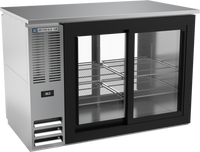 Beverage-Air 48-Inch Pass-Thru Back Bar Refrigerator with 4 Sliding Glass Doors, Stainless Steel