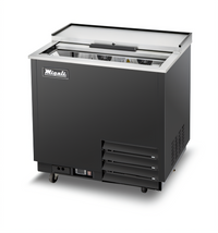 Migali Competitor Series 36-Inch Glass Froster Freezer with Sliding Glass Lid, 8.5 Cu. Ft., Self-Contained Refrigeration