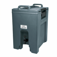 Cambro Ultra Camtainer 10.5-Gallon Insulated Beverage Carrier, Granite Gray