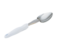 Vollrath Ergo Grip Heavy Duty Solid Serving Spoon, 13-13/16 Inches, White Nylon Handle, 18/8 Stainless Steel