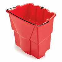 Rubbermaid Commercial WaveBrake Dirty Water Bucket, 18 Qt., Red