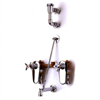 T&S Brass 8-Inch Wall-Mount Service Sink Faucet with Concealed Mixing Valve, Vacuum Breaker, and Pail Hook Spout