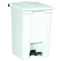 Rubbermaid Commercial Step-On 12 Gallon Bathroom Trash Can, White