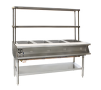 Eagle Group 48-Inch 3-Well Electric Sealed-Well Hot Food Table with Double-Tier Flex-Master Overshelves