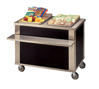 Dinex DineXpress 74-Inch Solid Top Stainless Steel Mobile Utility Serving Counter with Open Understorage