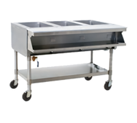 Eagle Group Portable Electric Sealed Well Hot Food Table with Open Base, 2 Wells, 208V