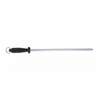 Winco 14-Inch Round Stainless Steel Honing Steel