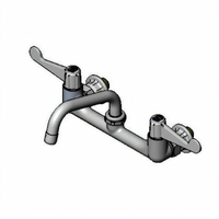 8-Inch Centers Wall-Mount Swivel Commercial Faucet with 6-Inch Swing Nozzle