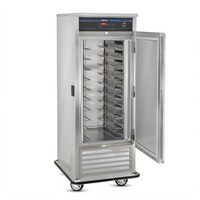 Mobile Air Curtain Refrigerator, 1 Section, Bottom Mount Self-Contained Refrigeration, Solid Hinged Door