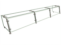 Hatco Flav-R-Shield EP21 Full-Service Pass-Over Sneeze Guard, 3-Bay, 108-Inch x 18-Inch