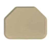Glasteel Break-Resistant Trapezoid Fiberglass Cafeteria Tray, 18 x 14 Inches, Almond