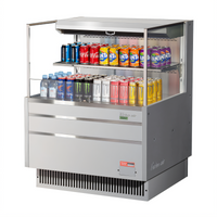 Turbo Air Low-Profile Horizontal Open Display Merchandiser, 7.5 Cu. Ft., Self-Contained Refrigeration