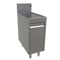 Glastender Underbar Drainboard Cabinet Base with Hinged Door and Lock, 12 Inch x 24 Inch