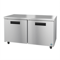 Hoshizaki Steelheart UF60B 60-Inch Two-Section Reach-In Undercounter Freezer with Solid Doors