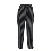 Signature Chef Newbury Relaxed Fit Chef Pants, Large, Chalk Stripe