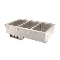Vollrath 3-Well Full-Size Electric Drop-In Hot Food Well Unit with Auto-Fill, Thermostatic Controls, and Marine-Grade Stainless Steel Wells