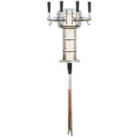 Micro Matic Mini-Mushroom Countertop Glycol-Cooled Draft Beer Tower with 4 Faucets