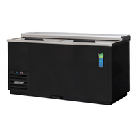 Everest Refrigeration EGC65 Solid Slide Lid Glass & Plate Chiller, 64-5/8 Inch Wide, 21 Cu. Ft., 115V