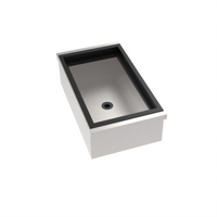 MoveWell Insulated Stainless Steel Drop-In Ice Bin Modular Insert with Sliding Cover, 12