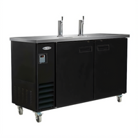 Serv-Ware Dual-Tower Beer Dispenser Cooler with 2 Faucets, 14.16 Cu. Ft., Flat Top, 115V
