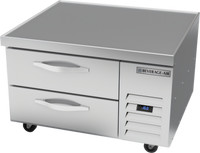 Beverage-Air WTFCS36HC Two-Drawer Chef Base Freezer with Stainless Steel Worktop, 36 Inch, 5.64 Cu. Ft.