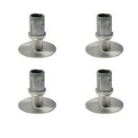 BK Resources BK-SSRFAF-4 Shelf Casters & Leveling Feet