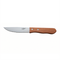 Winco Jumbo Steak Knife with 5-Inch Stainless Steel Blade and Oak Wood Handle